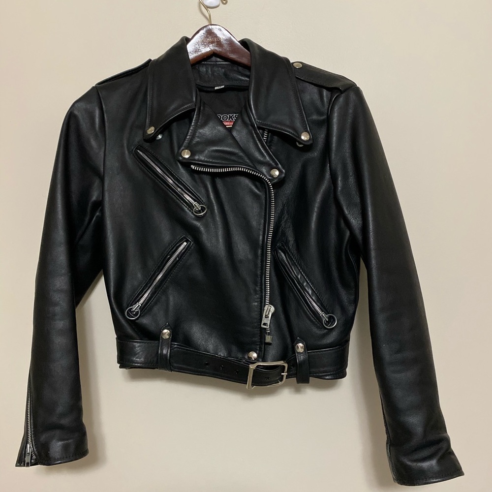 Vintage Brooks Leather Biker Jacket